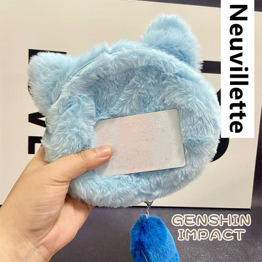 Genshin Impact Neuvillette Plush Purse 15cm Anime Card Bag Gift