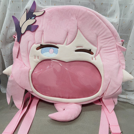Kawaii Bag Elysia Honkai Impact 3 Anime Backpack Crossbody Shoulder Bag Cotton PVC