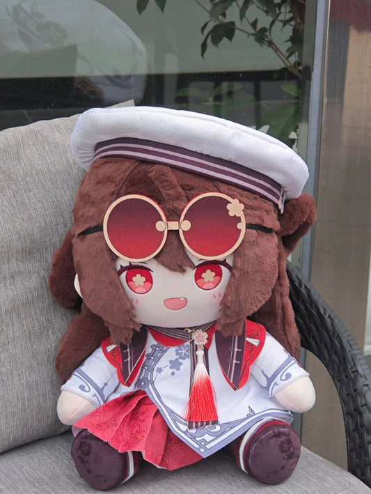 Anime Plush Genshin Impact Hu Tao Cherries Snow-Laden 40CM Cotton Plush Doll Set
