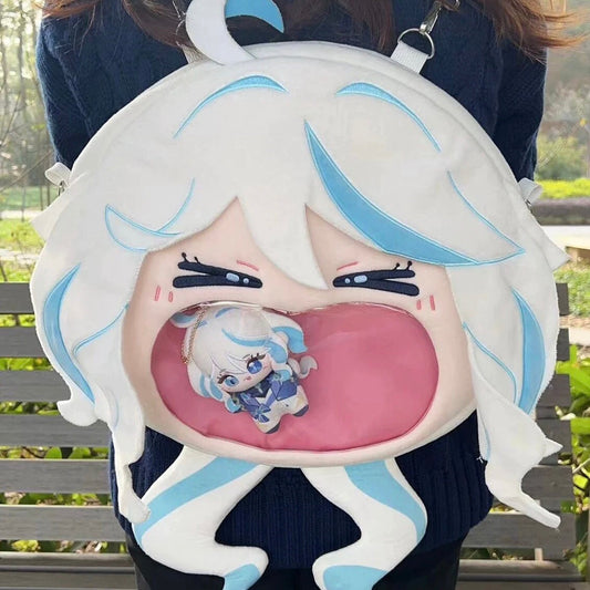 Furina Crossbody Bag & Backpack - Genshin Impact Anime Bag Cotton PVC
