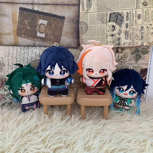 Genshin Impact Plush Doll 12CM Cotton Anime Stuffed Toy Xiao Zhongli Kazuha