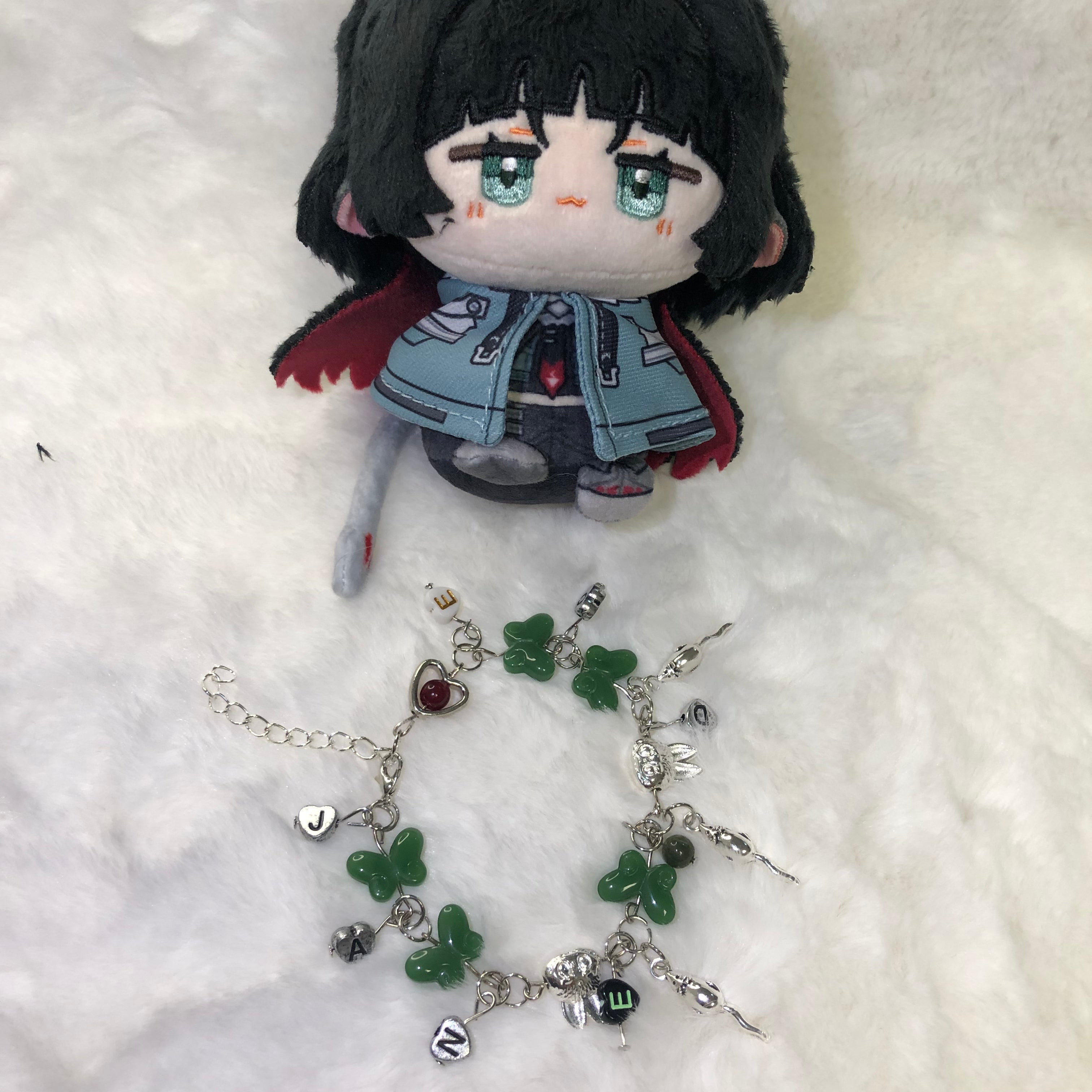 Free Shipping Smile House Zenless Zone Zero ZZZ Jane Doe Inspired Flat Beads Bracelet