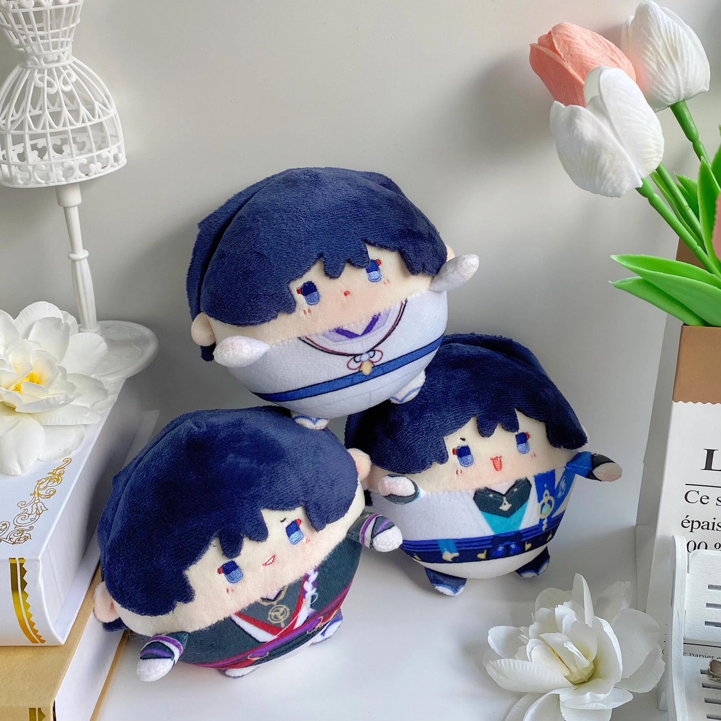 Plush Ball Doll Genshin Impact Wanderer Scaramouche Cotton Stuffed Anime Collectible Gift 12cm 30cm