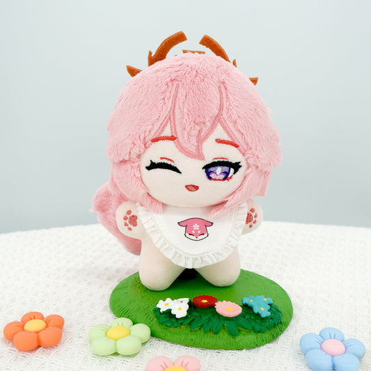 Genshin Impact Fanart Plushie Yae Miko Cute Plush Doll 12 CM