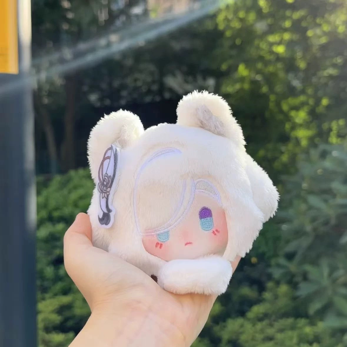 Genshin Impact Shenhe Plush Ball 15CM Cotton Anime Stuffed Round Toy