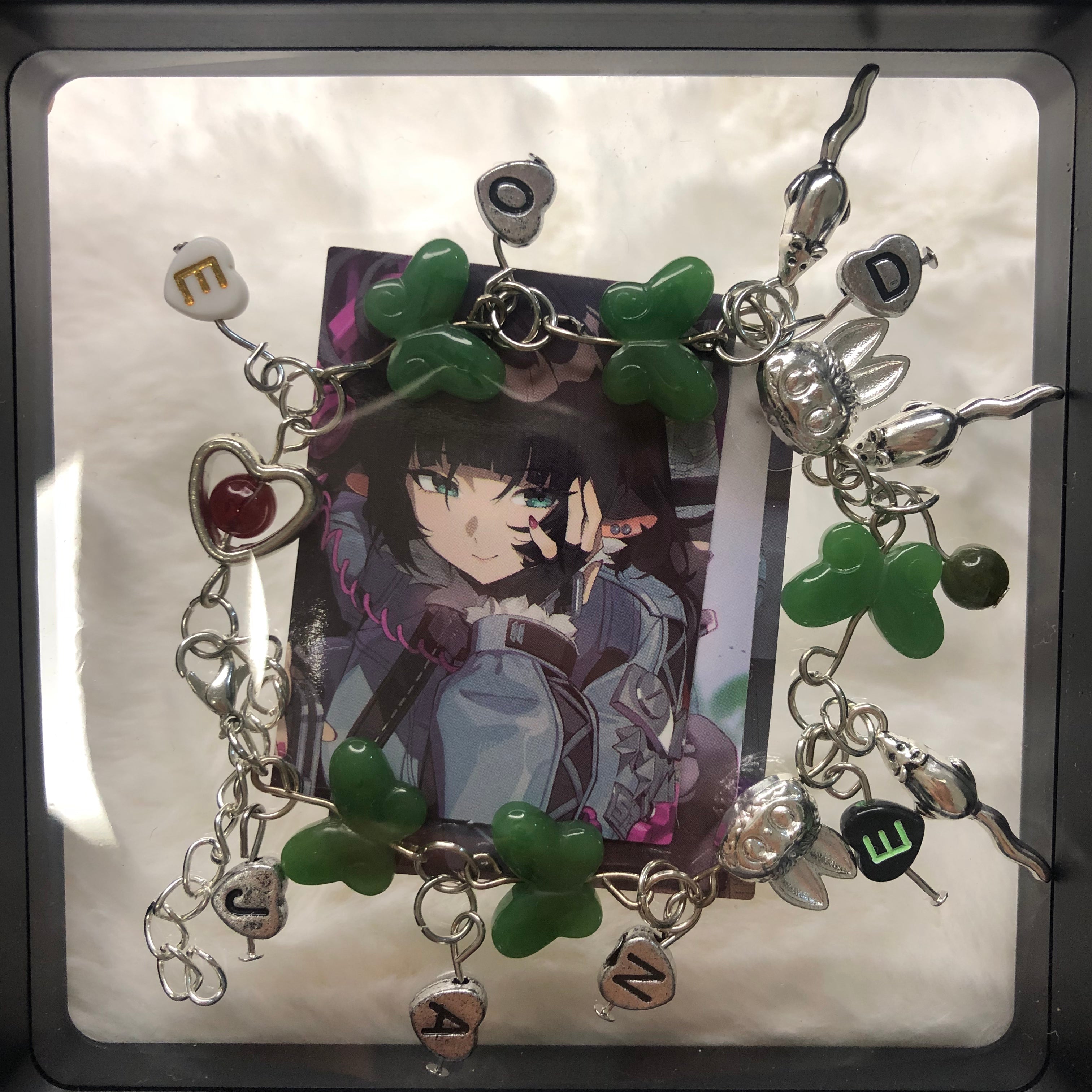 Free Shipping Smile House Zenless Zone Zero ZZZ Jane Doe Inspired Flat Beads Bracelet