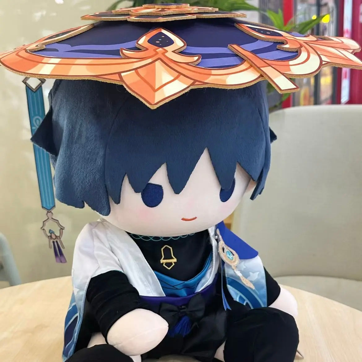 Genshin Impact plushie Scaramouche Wanderer Staring Eyes Plush Doll 40CM