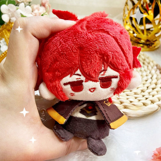 Genshin Impact Diluc Plush Doll 10cm Mini Stuffed Anime Figure