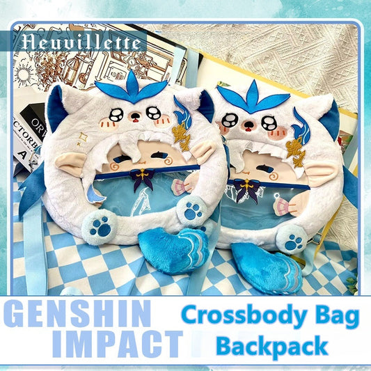 Game Genshin Impact Neuvillette Crossbody Bag Backpack