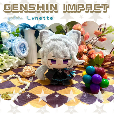 Genshin Impact Plush Doll 12cm Lyney Lynette Freminet Anime Figure