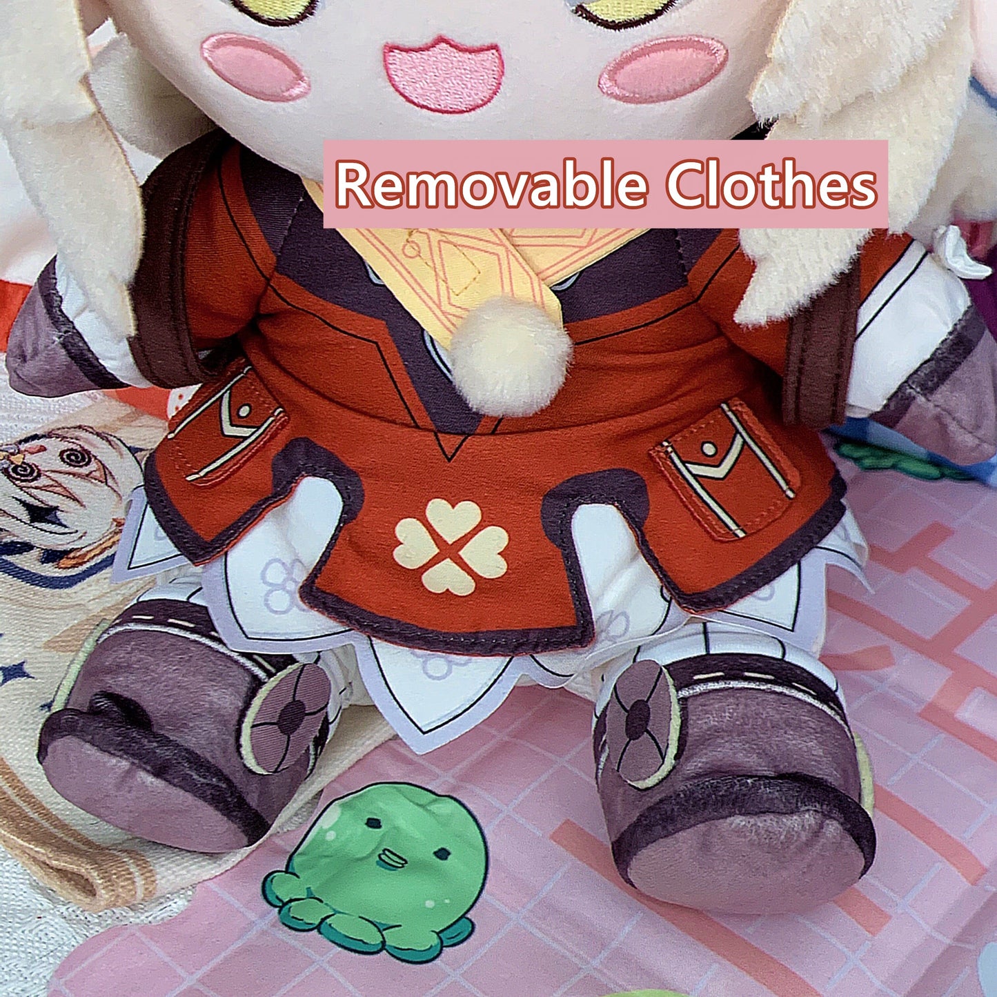Genshin Impact Plush Doll Klee 30CM Stuffed Toy Anime Figure with Outfit