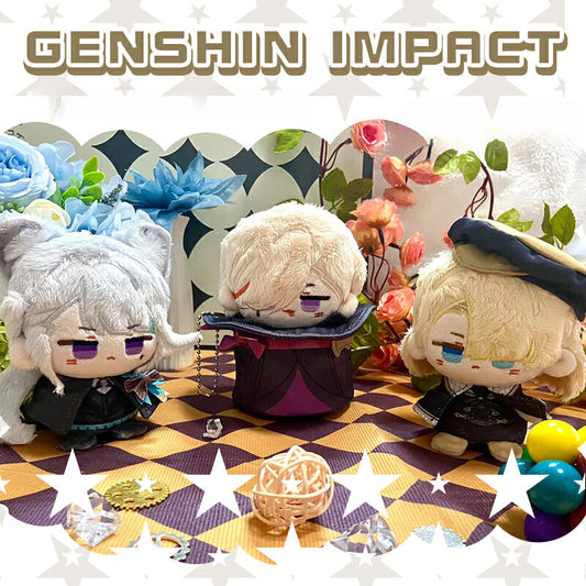Genshin Impact Plush Doll 12cm Lyney Lynette Freminet Anime Figure