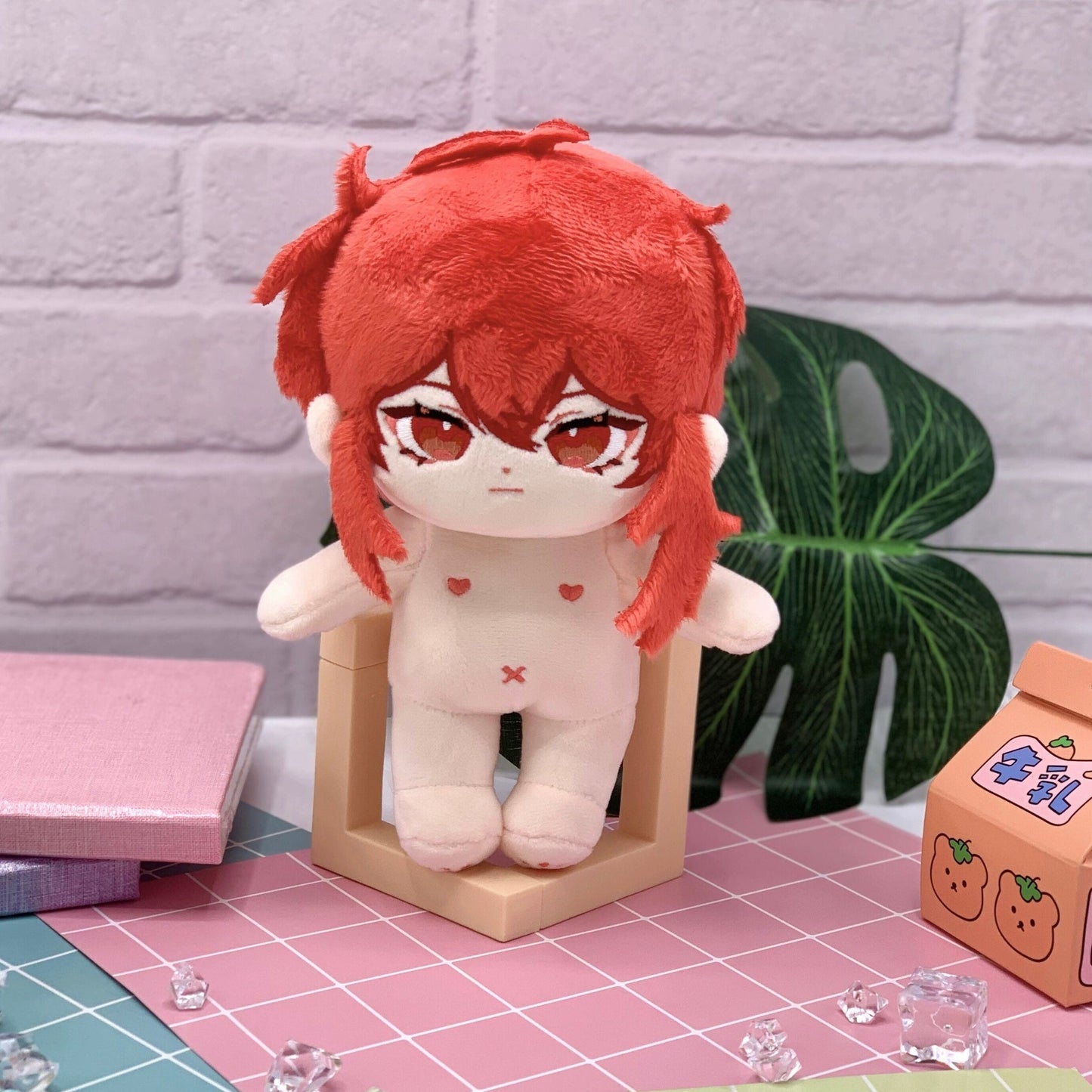 Genshin Impact Diluc Plush Doll 20cm Stuffed Anime Figure