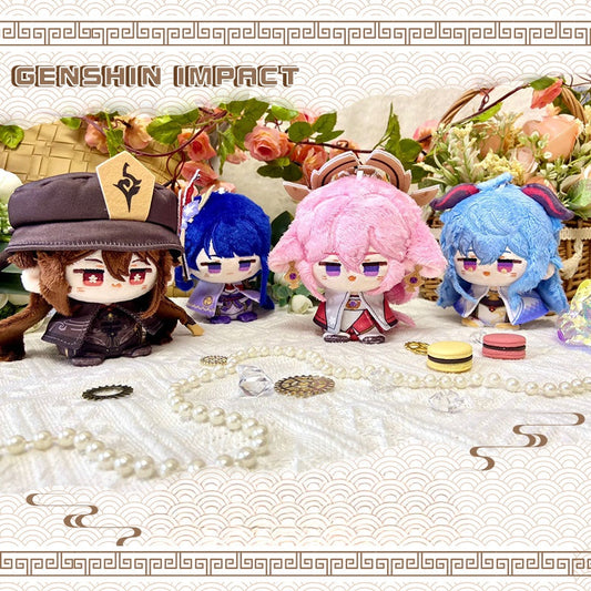 Genshin Impact Hutao Ganyu Yake Miko Baal Raiden Shogun 12CM Plush Doll