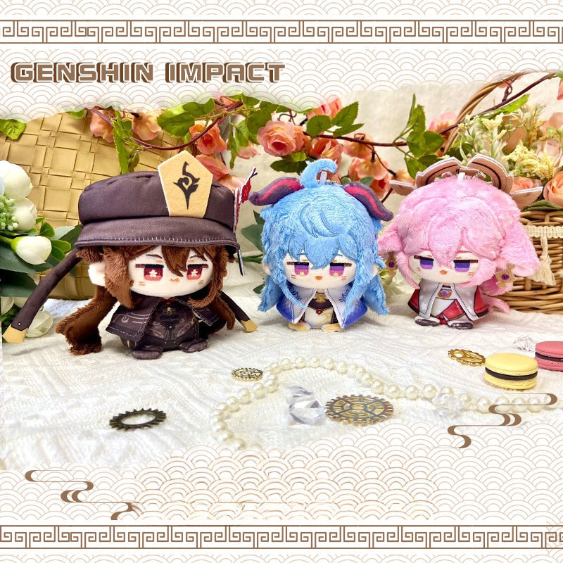 Genshin Impact Hutao Ganyu Yake Miko Baal Raiden Shogun 12CM Plush Doll