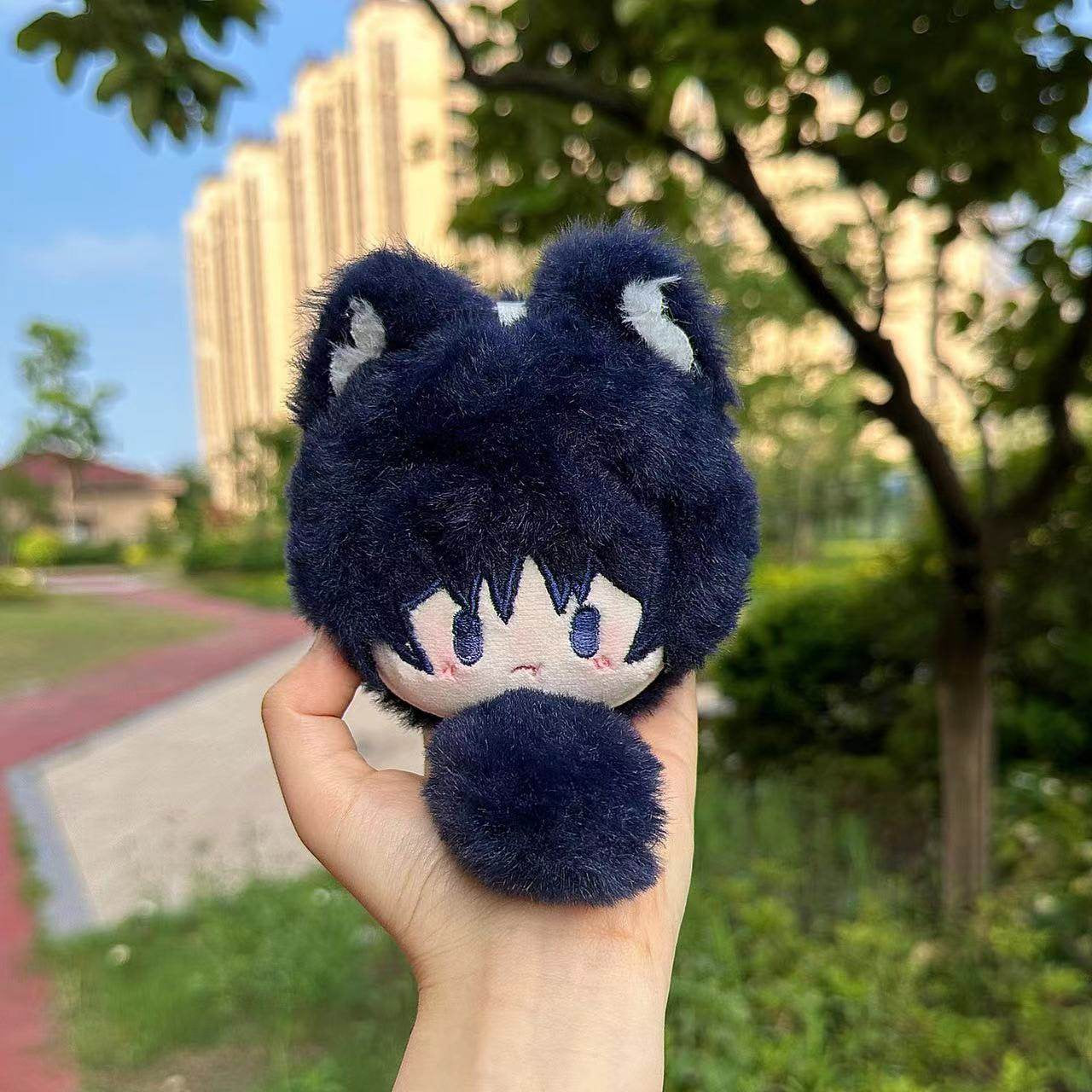 Genshin Impact Scaramouche Plush Ball 15CM Cotton Staring Eyes Anime Round Toy