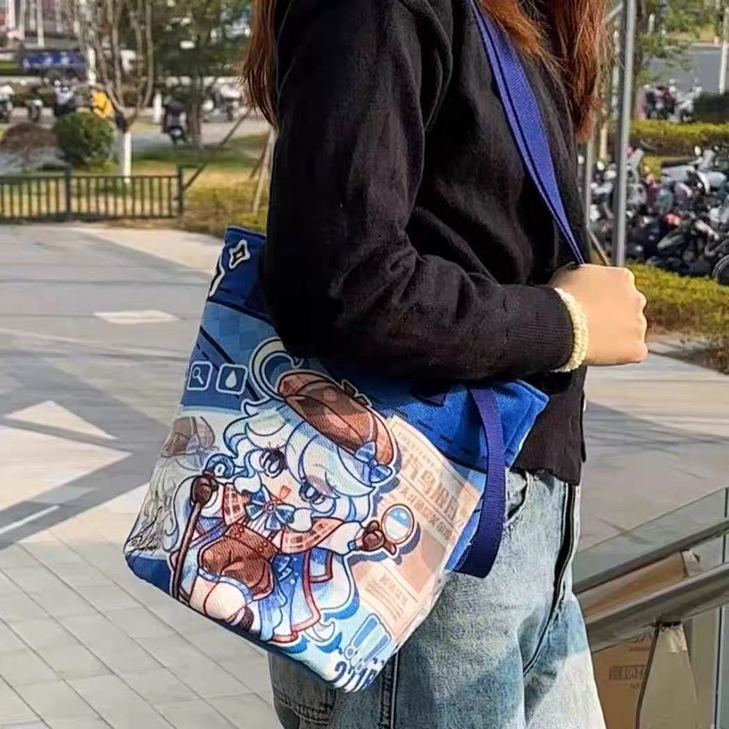 Genshin Impact Fanart Furina Neuvillette Crossbody Bag