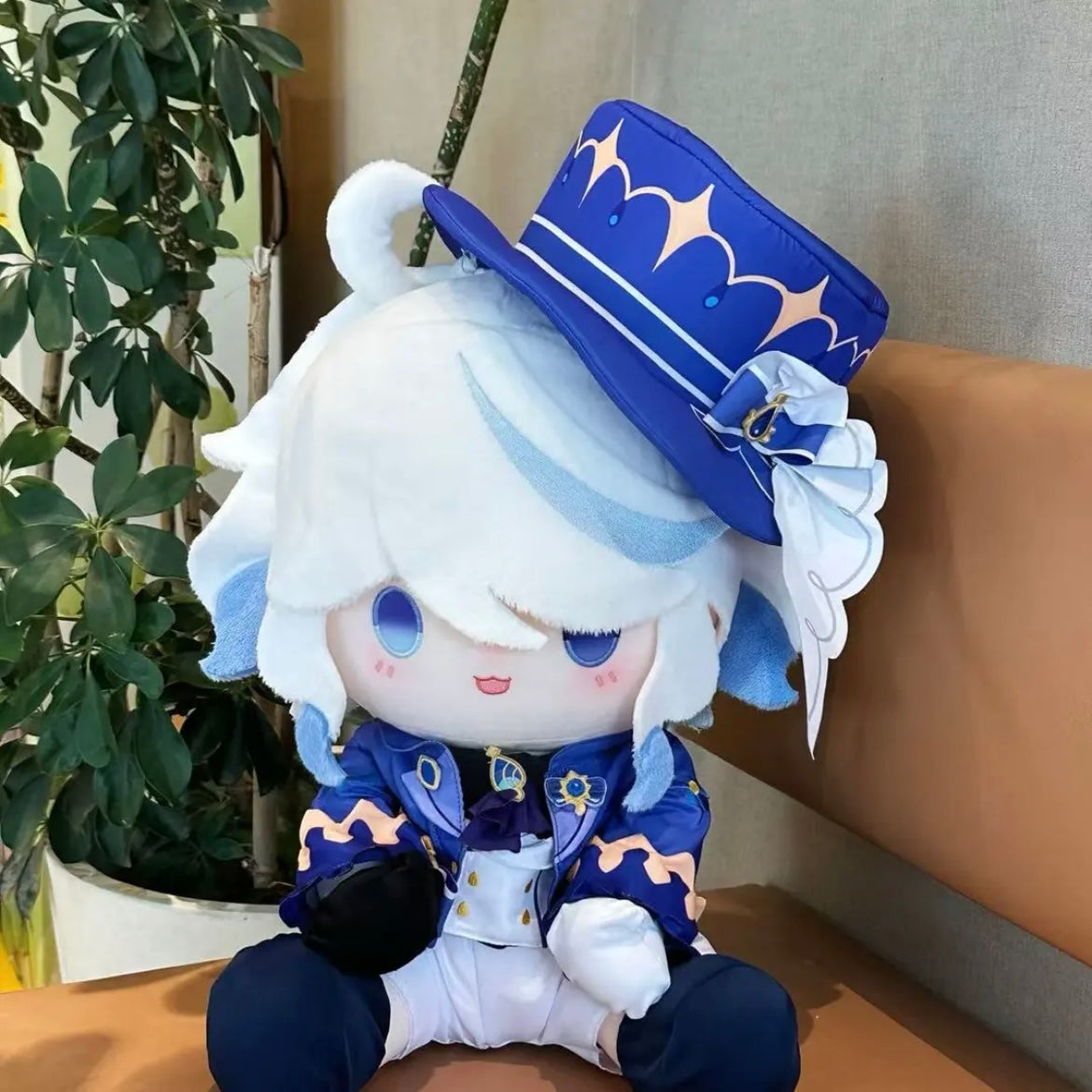 Genshin Impact Plushies Staring Furina White Ver 40CM Plush Doll