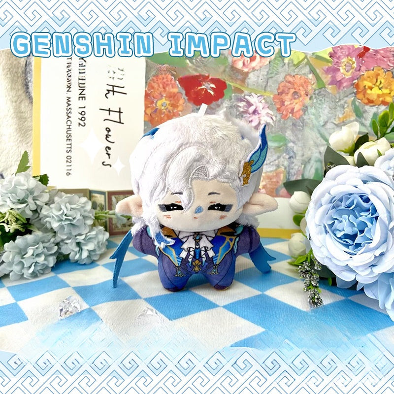 Genshin Impact Neuvillette & Wriothesley Plush Doll 12CM - Mini Cotton Stuffed Toy Anime Gift