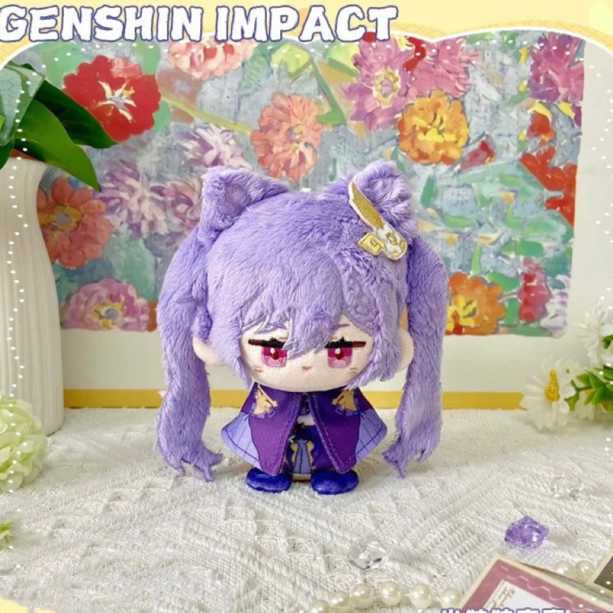 Genshin Impact Cloak Plush Doll 12cm Keqing Kokomi Klee Figure