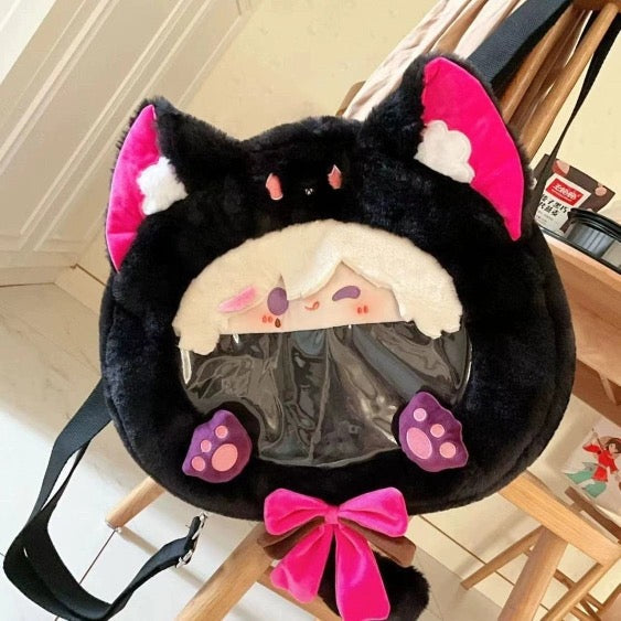 Genshin Impact Lyney Backpack - Lyney Inspired Anime Bag Cotton PVC 35x37CM