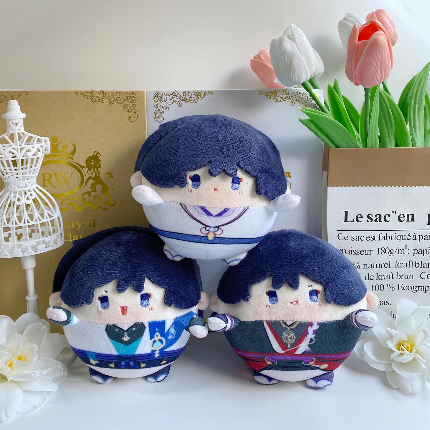 Plush Ball Doll Genshin Impact Wanderer Scaramouche Cotton Stuffed Anime Collectible Gift 12cm 30cm