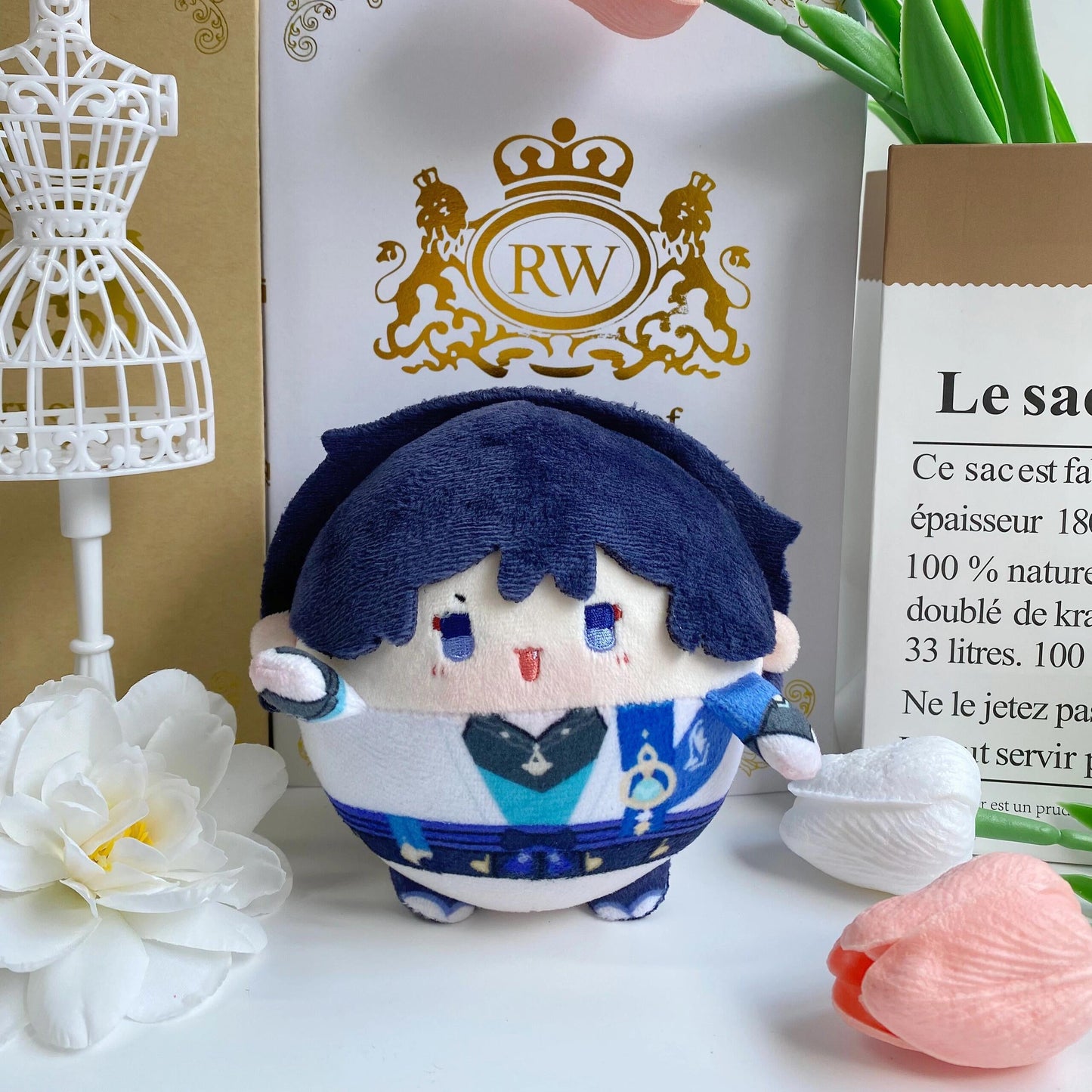 Plush Ball Doll Genshin Impact Wanderer Scaramouche Cotton Stuffed Anime Collectible Gift 12cm 30cm