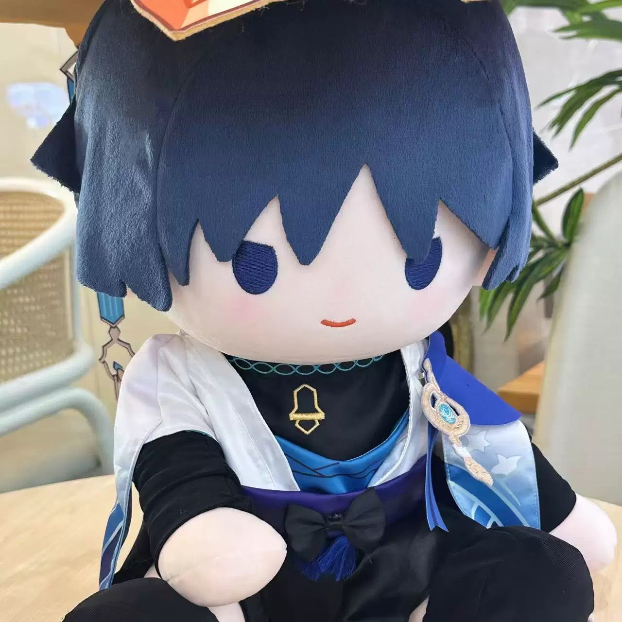 Genshin Impact plushie Scaramouche Wanderer Staring Eyes Plush Doll 40CM