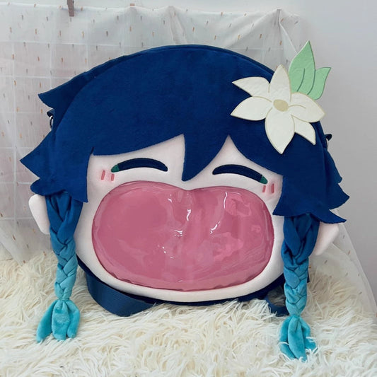 Genshin Impact Venti Anime Bag Backpack & Crossbody Bag Kawaii Cotton Canvas