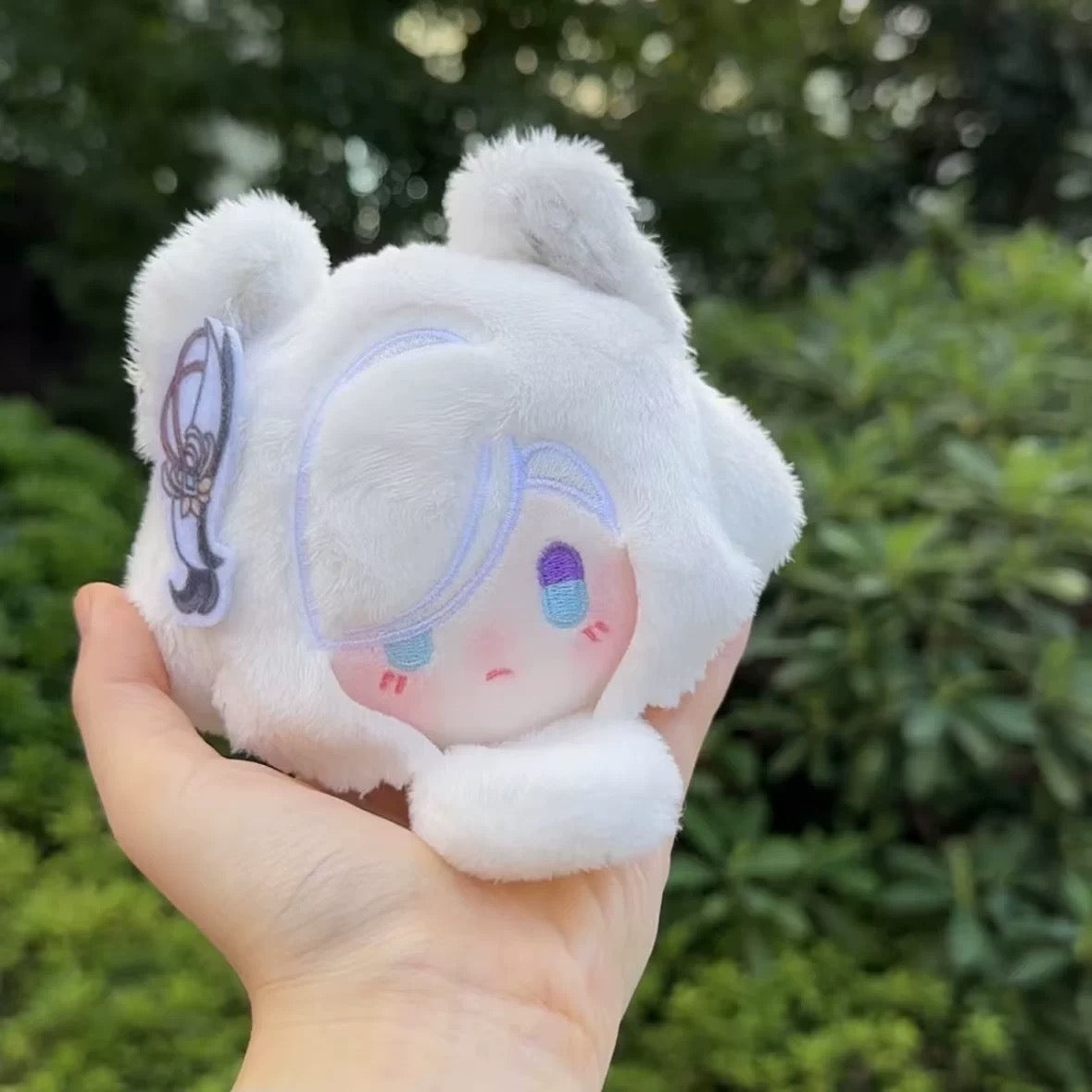 Genshin Impact Shenhe Plush Ball 15CM Cotton Anime Stuffed Round Toy