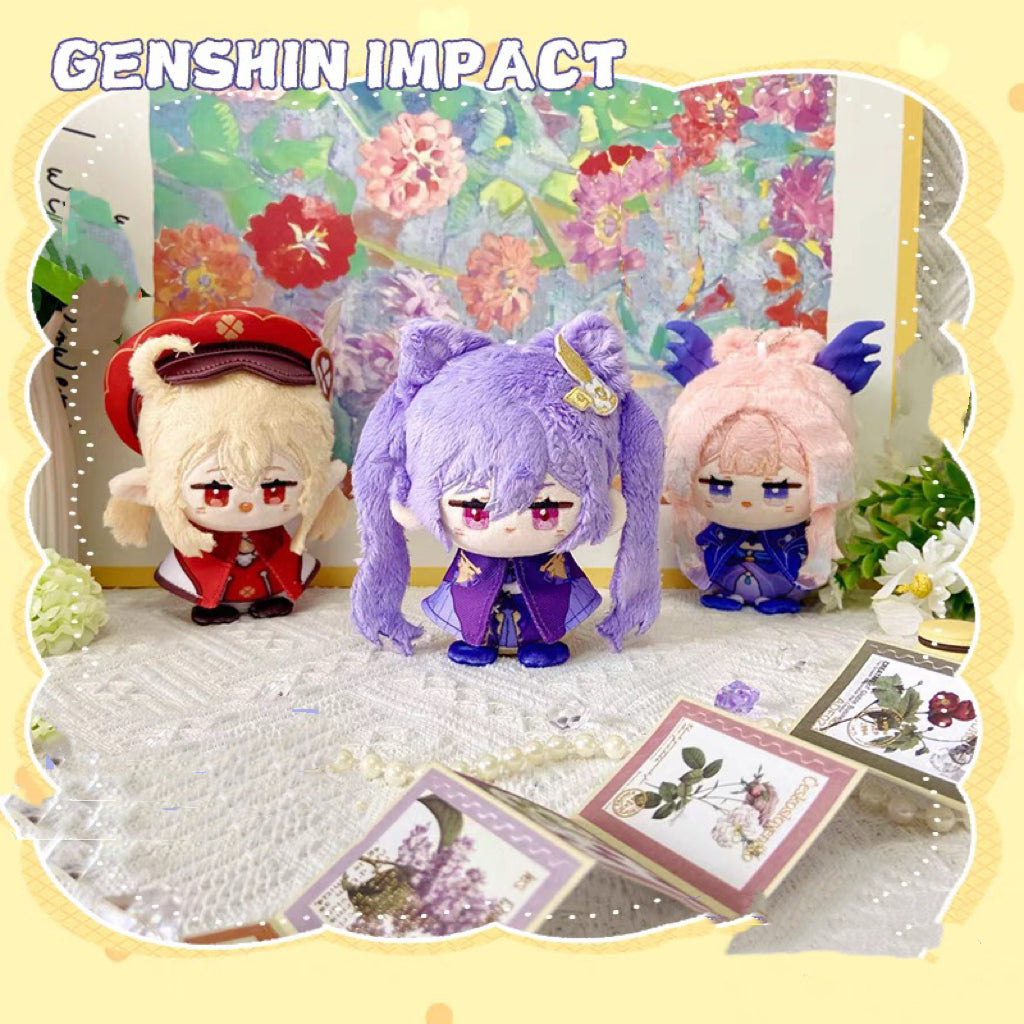 Genshin Impact Cloak Plush Doll 12cm Keqing Kokomi Klee Figure