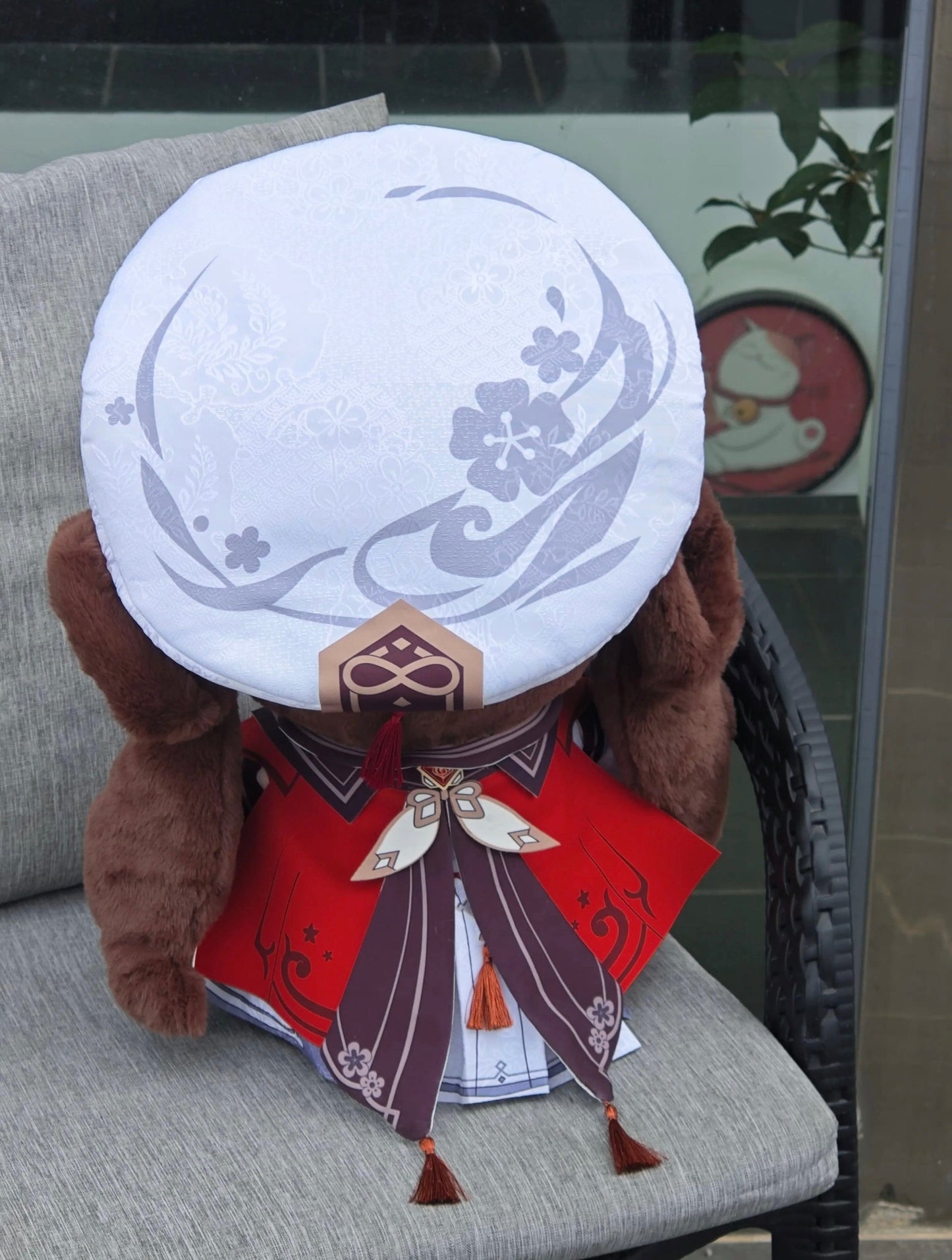 Anime Plush Genshin Impact Hu Tao Cherries Snow-Laden 40CM Cotton Plush Doll Set