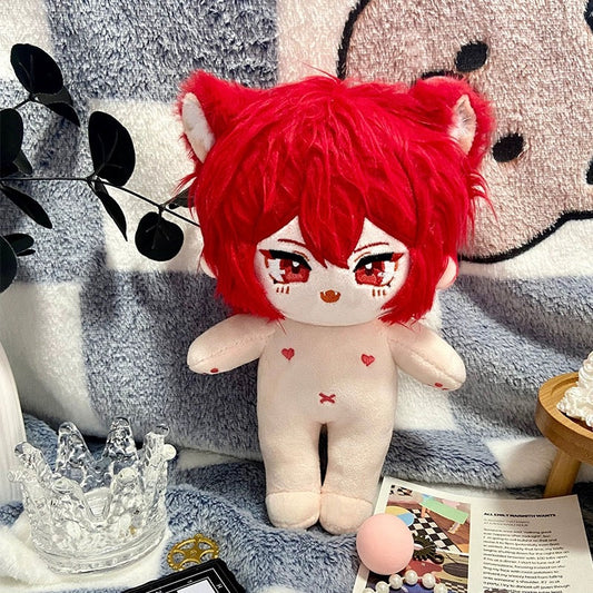 Genshin Impact Diluc Plush Doll Cotton Stuffed Toy 20CM with Clothes Set
