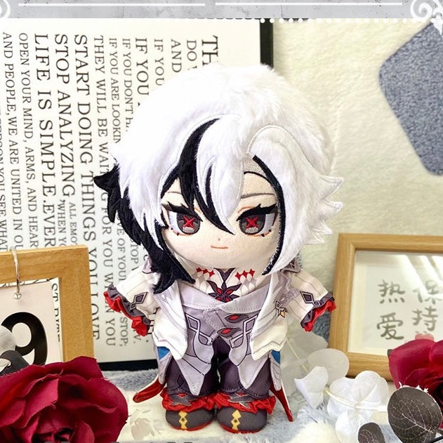 Genshin Impact Arlecchino Plush Doll 20CM Cotton Anime Stuffed Toy with Clothes