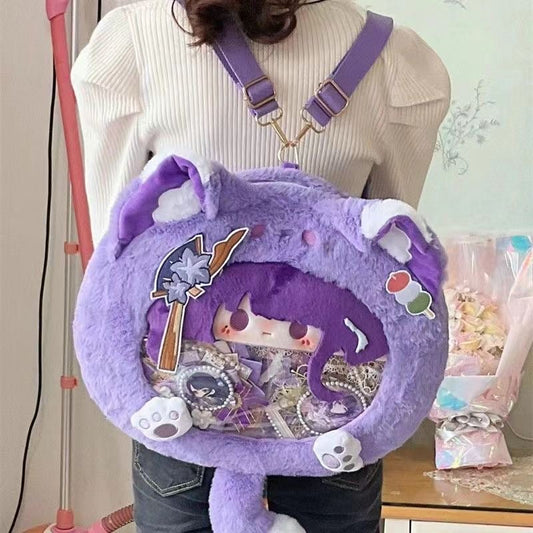 原神 バアル雷電 シュゴウ ぬいぐるみ クロスボディバッグ バックパック