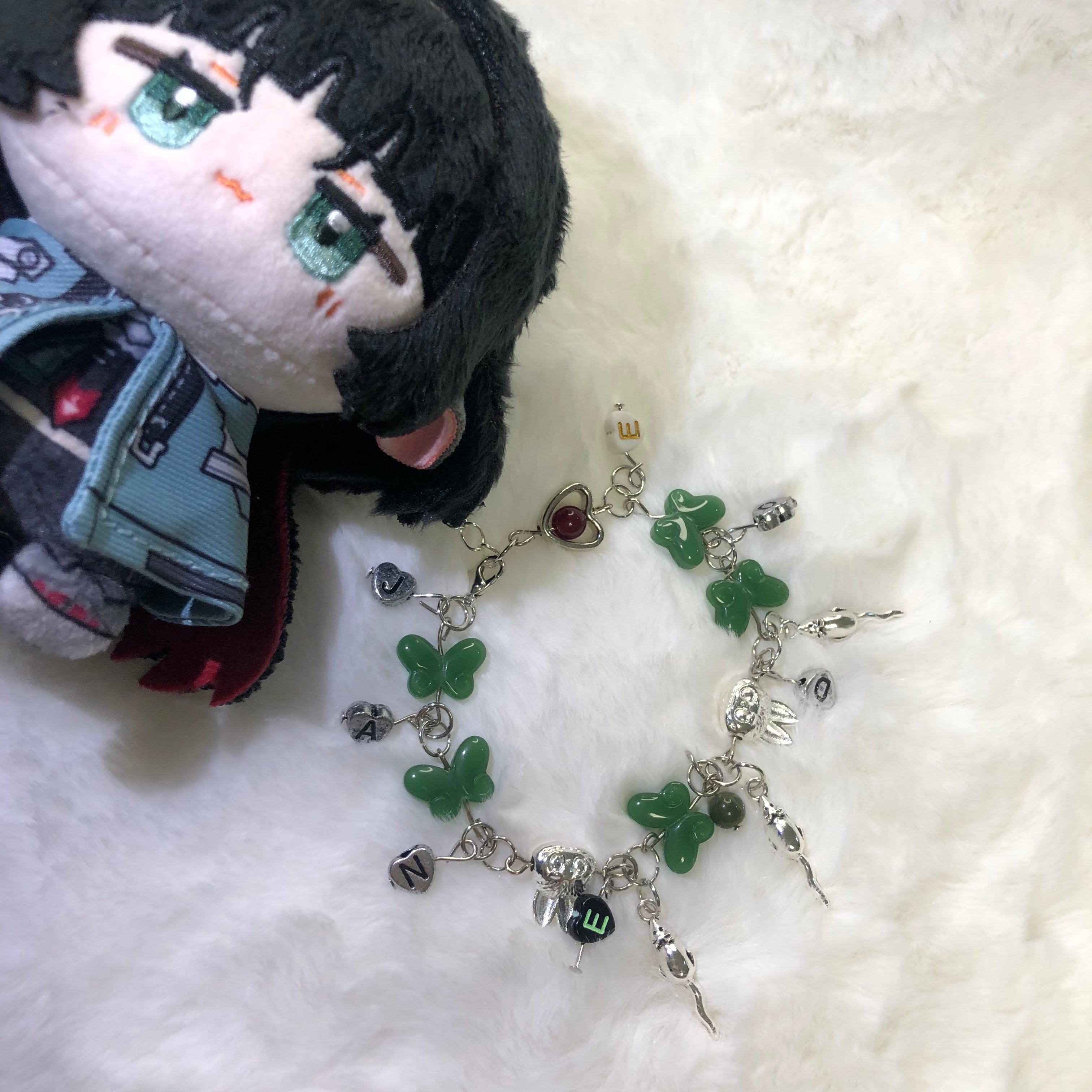 Free Shipping Smile House Zenless Zone Zero ZZZ Jane Doe Inspired Flat Beads Bracelet