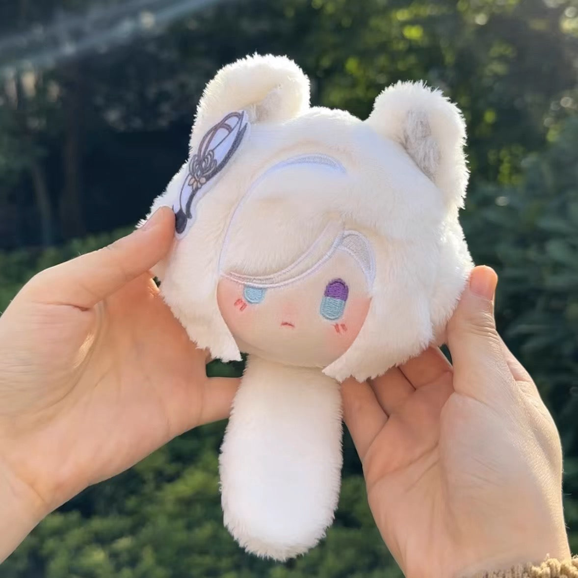 Genshin Impact Shenhe Plush Ball 15CM Cotton Anime Stuffed Round Toy