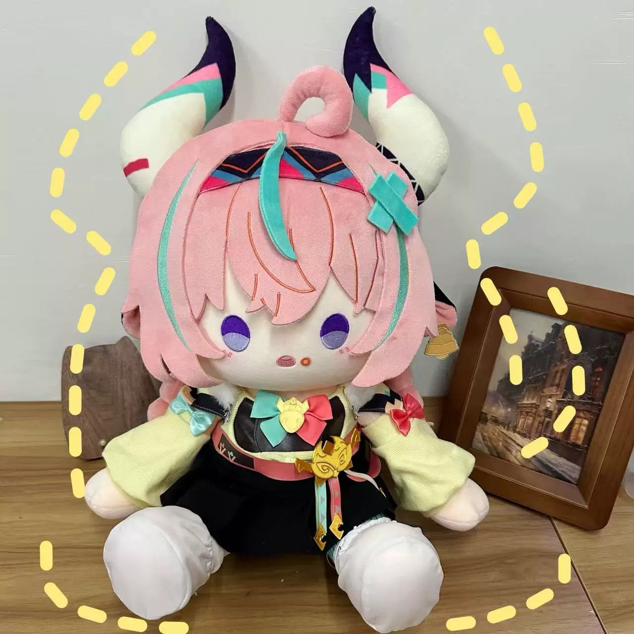 Anime Plush Genshin Impact Varesa Staring Eyes 40CM Cotton Plush Doll Set