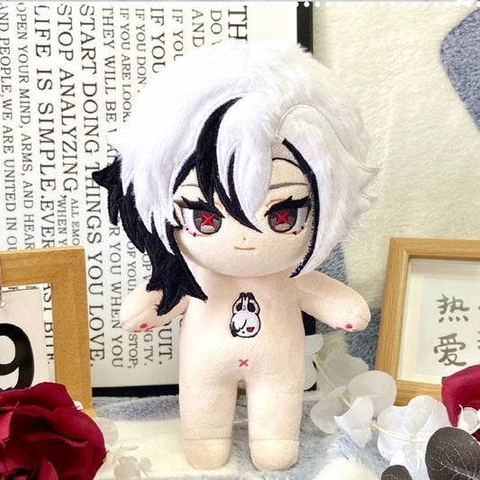 Genshin Impact Arlecchino Plush Doll 20CM Cotton Anime Stuffed Toy with Clothes