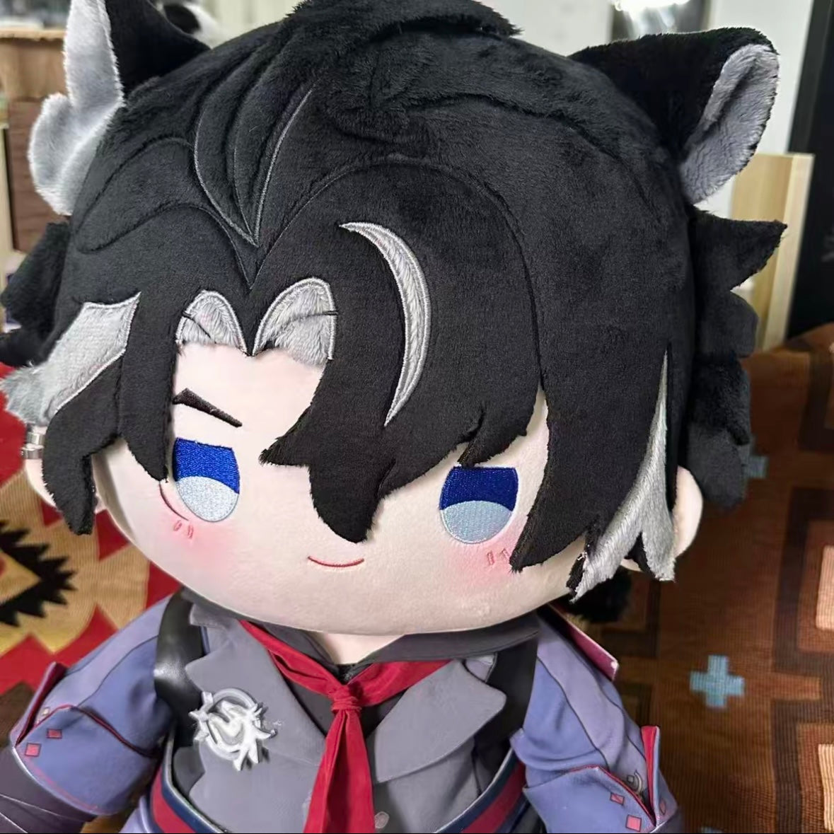 Plush Doll Genshin Impact Wriothesley Staring Eyes Cotton Stuffed Anime Collectible Gift Set 40cm