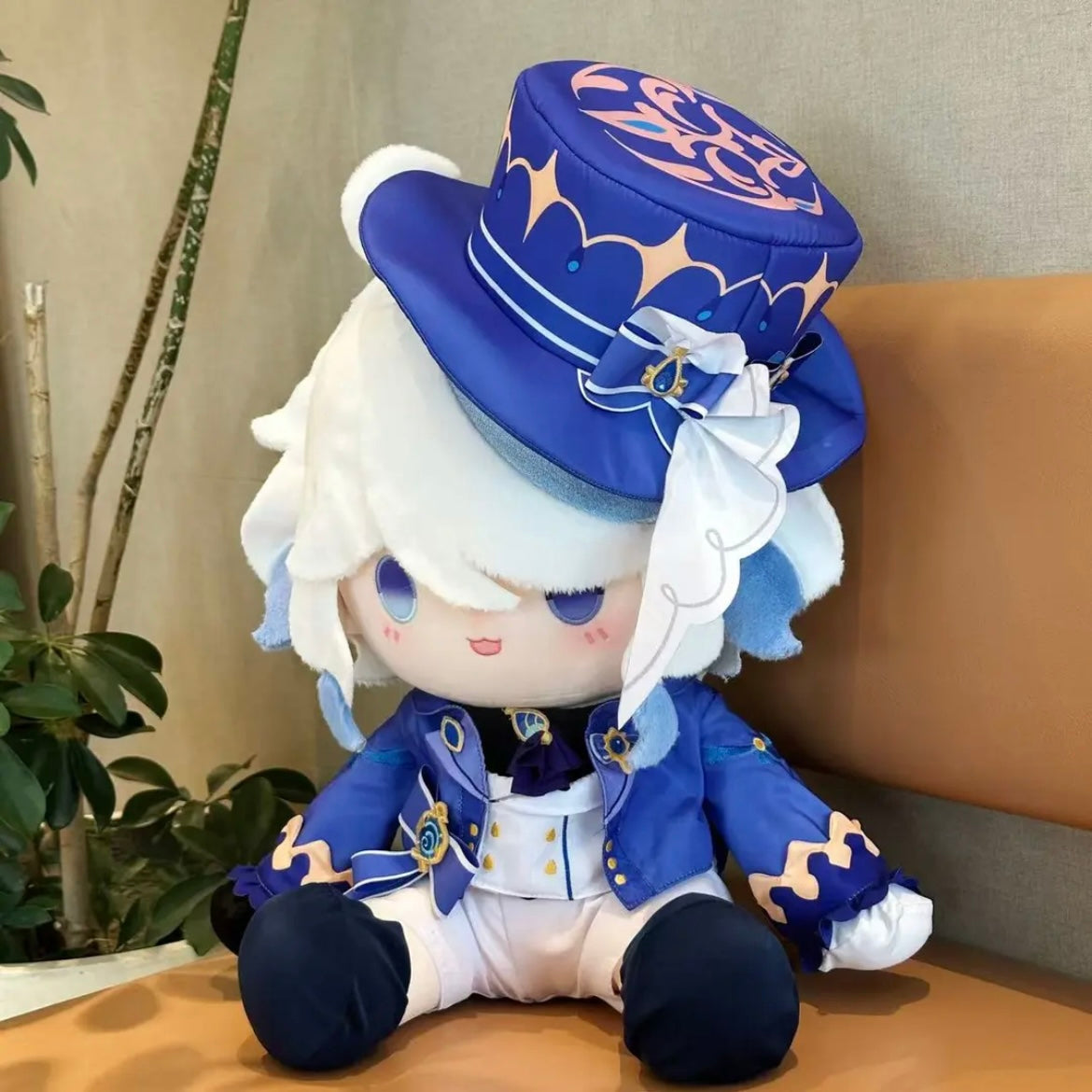 Genshin Impact Plushies Staring Furina White Ver 40CM Plush Doll