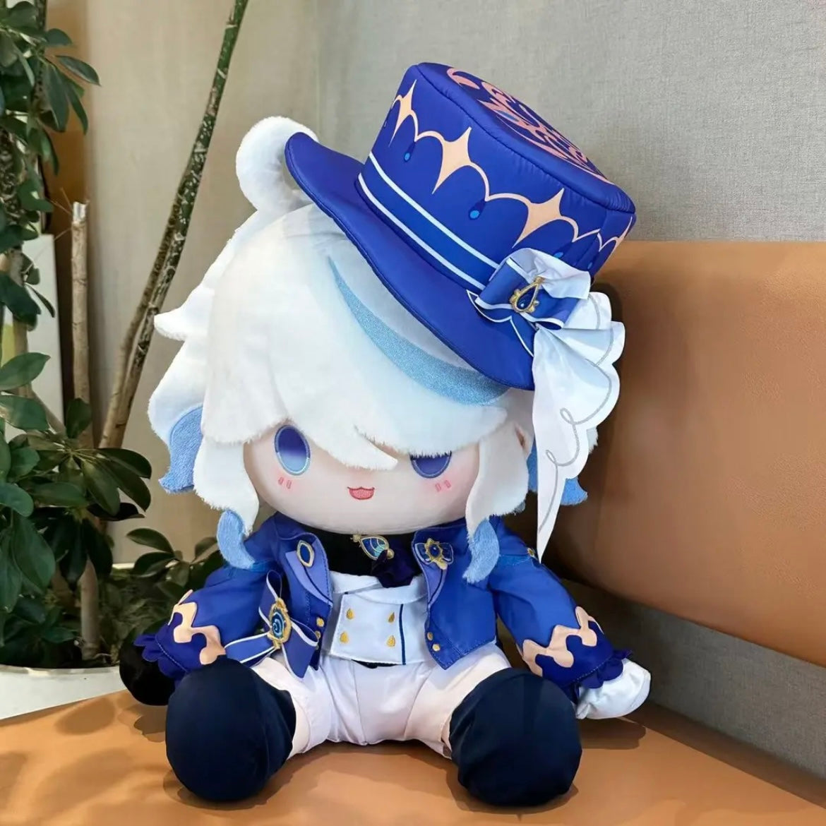 Genshin Impact Plushies Staring Furina White Ver 40CM Plush Doll