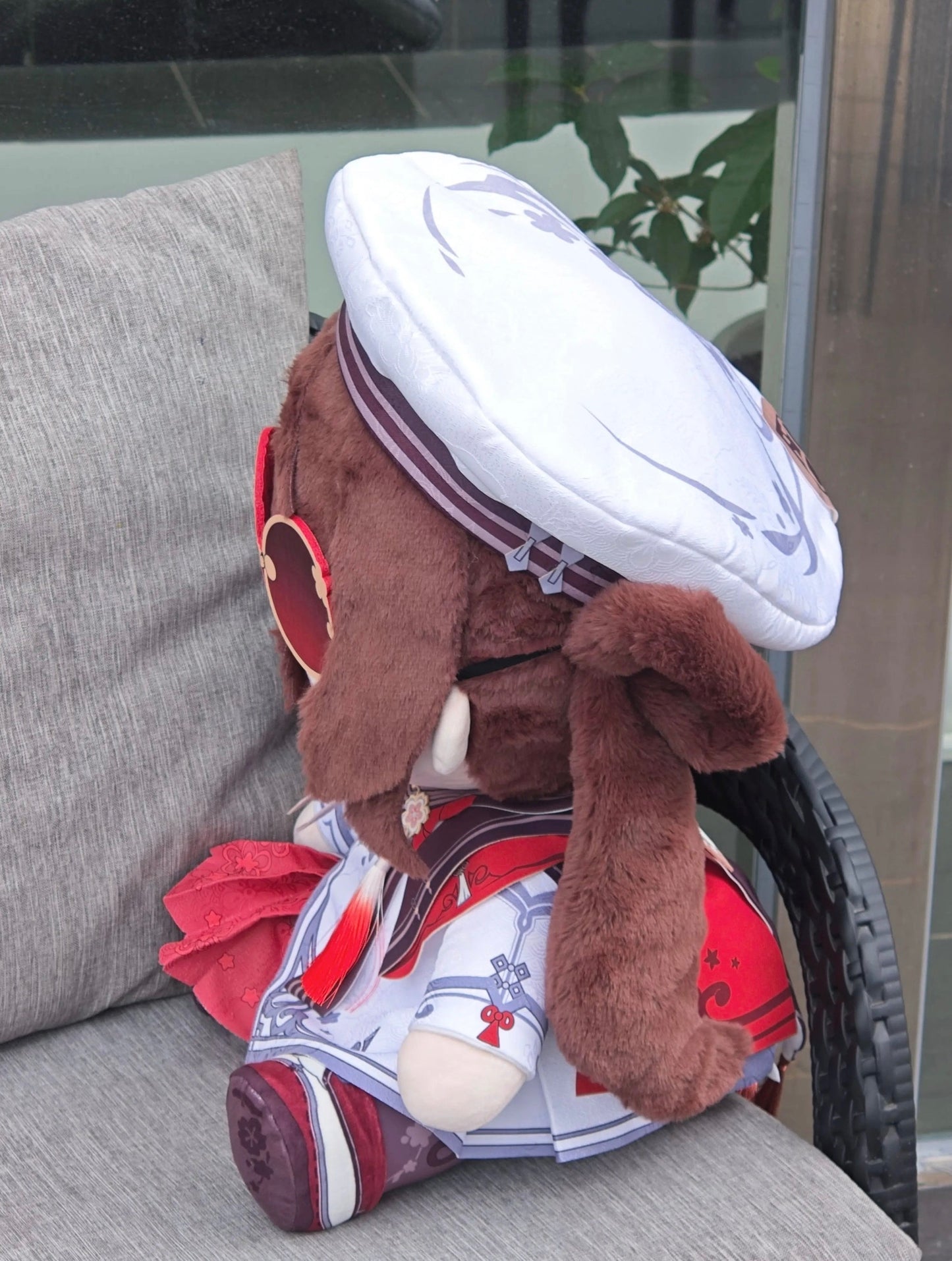 Anime Plush Genshin Impact Hu Tao Cherries Snow-Laden 40CM Cotton Plush Doll Set