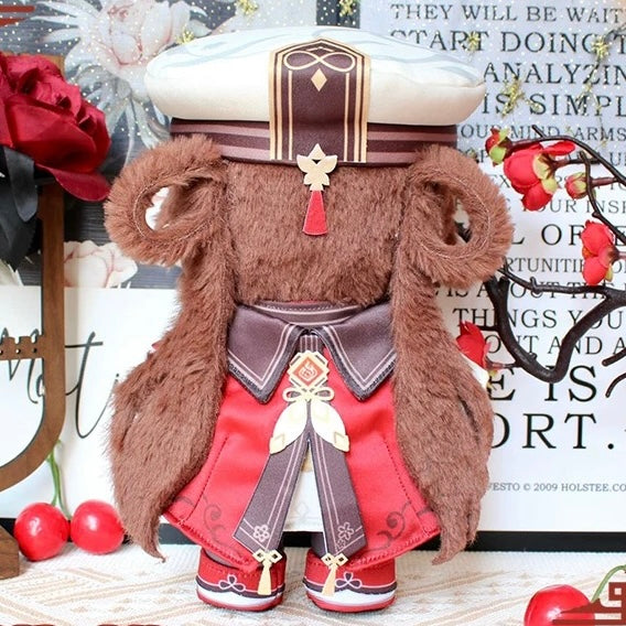 Genshin Impact Plush Doll Hu Tao Cherries Snow-Laden Skin 20CM Stuffed Toy with Outfit