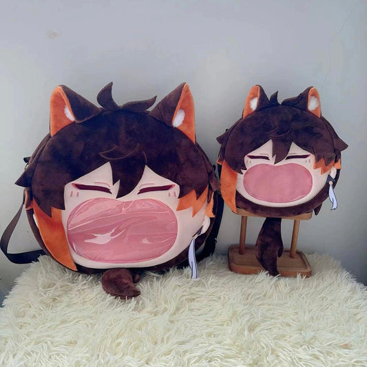 原神 ファンアート 鍾離 クロスボディバッグ バックパック