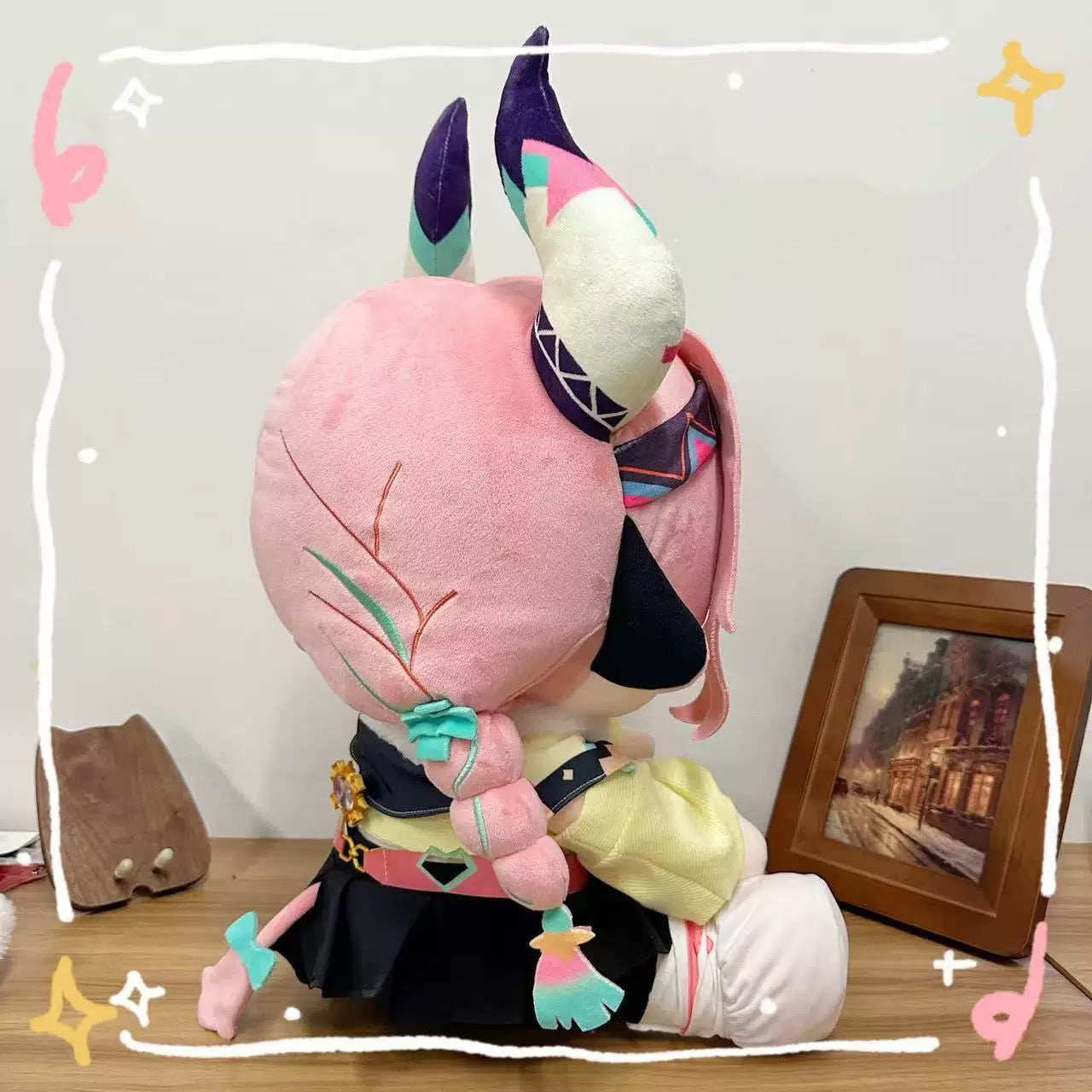 Anime Plush Genshin Impact Varesa Staring Eyes 40CM Cotton Plush Doll Set