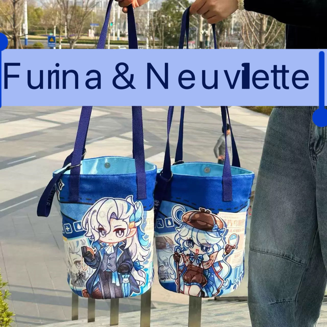 Genshin Impact Fanart Furina Neuvillette Crossbody Bag