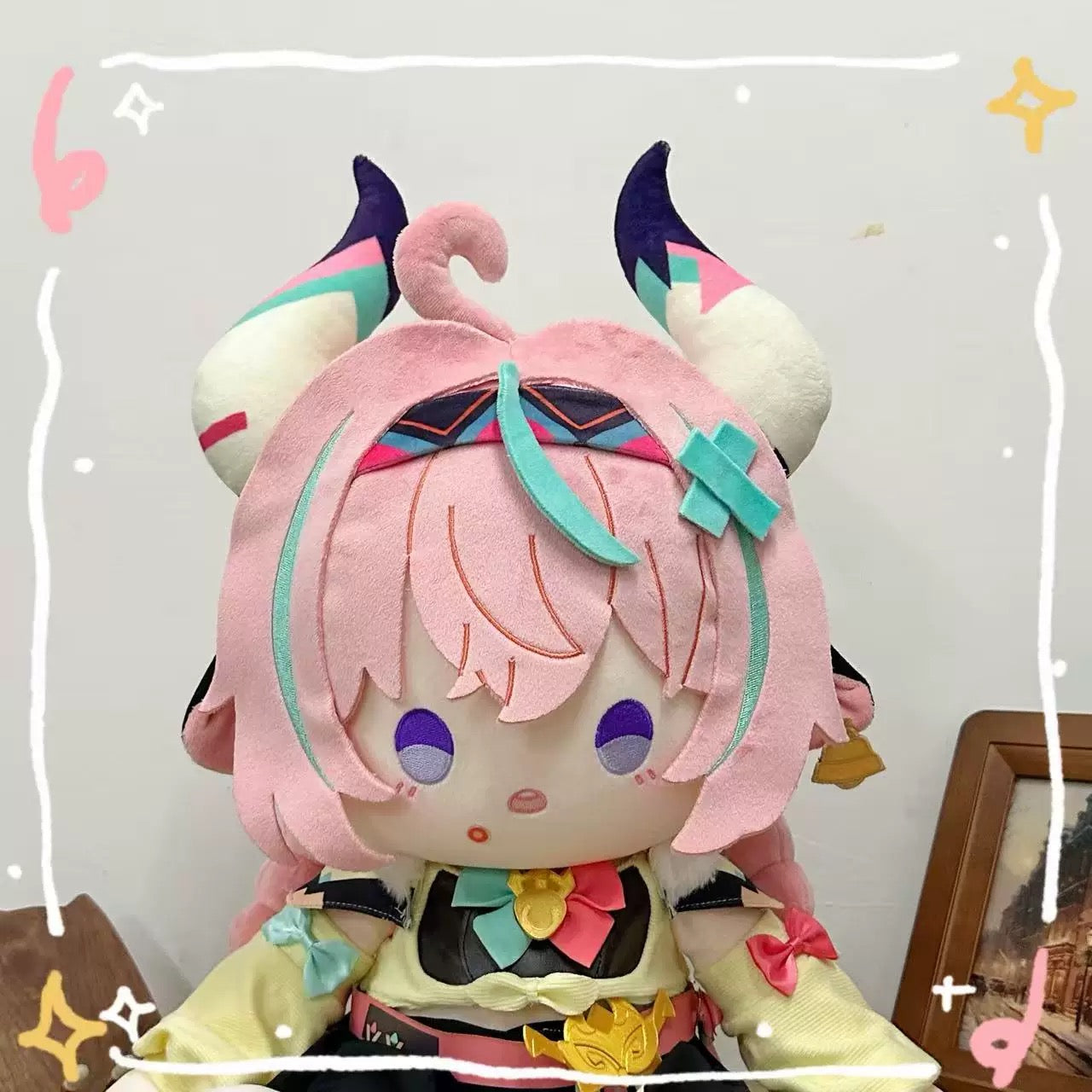 Anime Plush Genshin Impact Varesa Staring Eyes 40CM Cotton Plush Doll Set