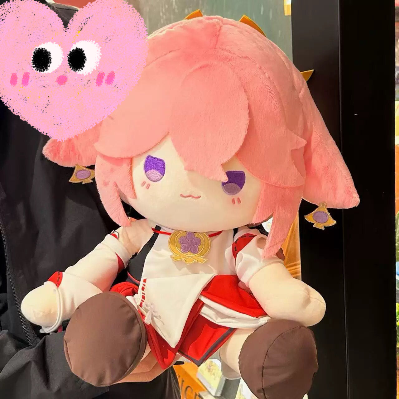 原神 ぬいぐるみ 八重巫女 手を振る 口 40cm ぬいぐるみ