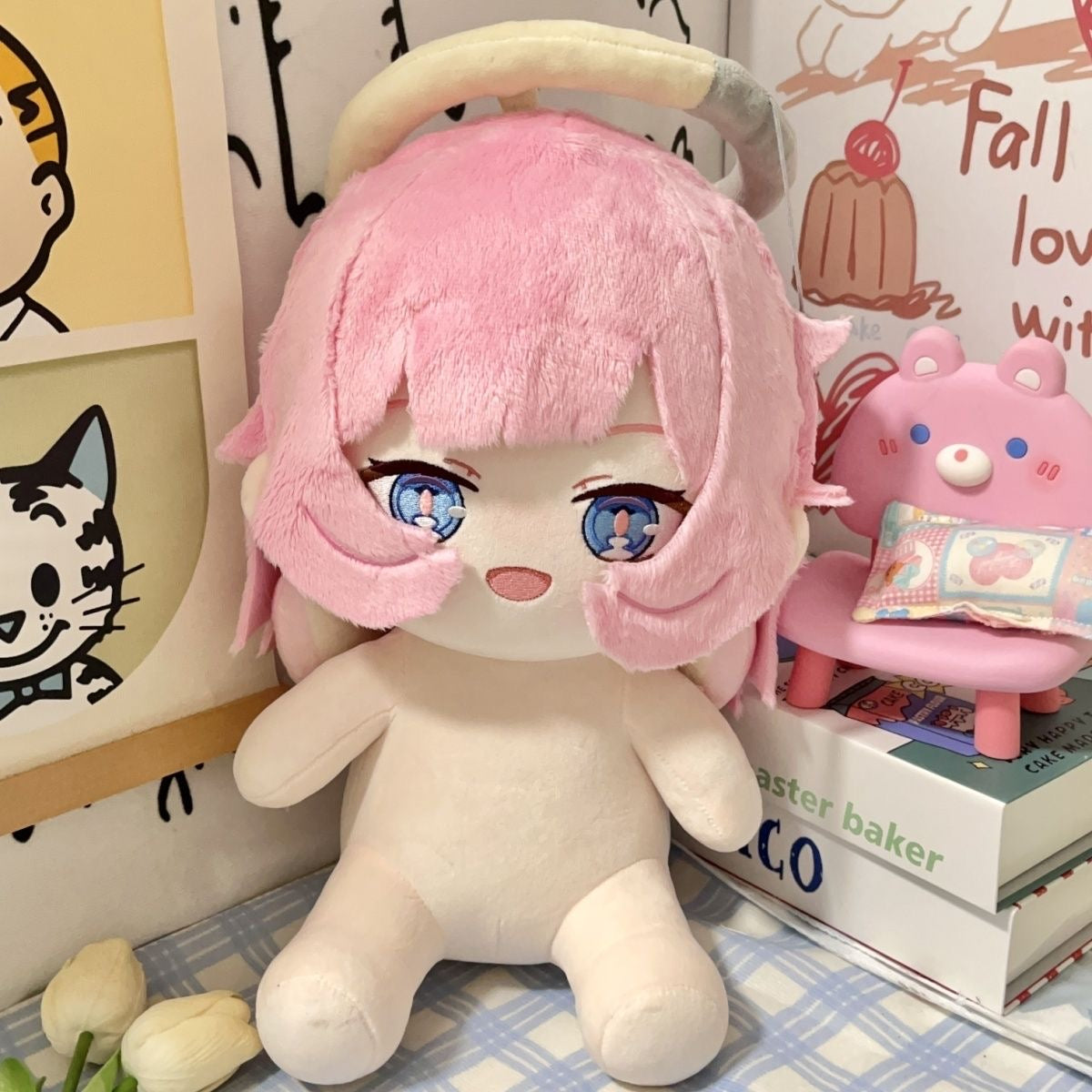 Plush Doll Elf Elysia Honkai Star Rail Cotton Stuffed Toy with Clothes 30CM